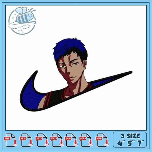 Stylish Basketball Character Embroidery Design File