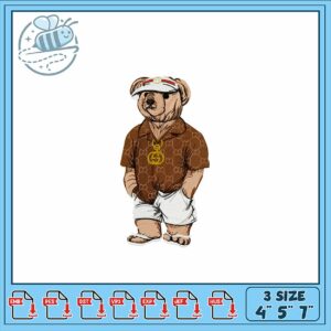 Stylish Bear Embroidery Design for All Projects