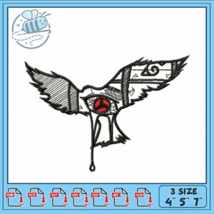 Stylish Bird Embroidery Design in Three Sizes