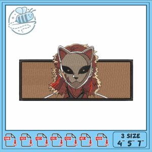 Stylish Cat Mask Embroidery Design for All Projects