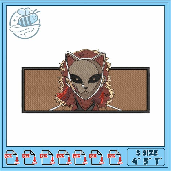 Stylish Cat Mask Embroidery Design for All Projects