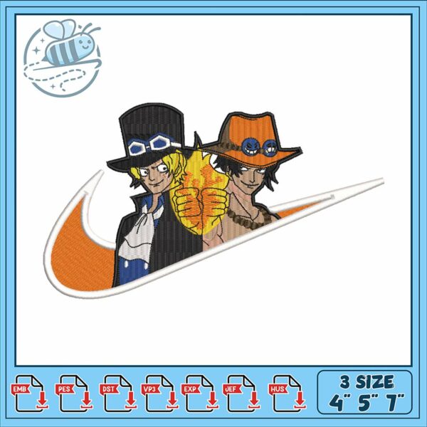 Stylish Embroidery Design Featuring Iconic Characters