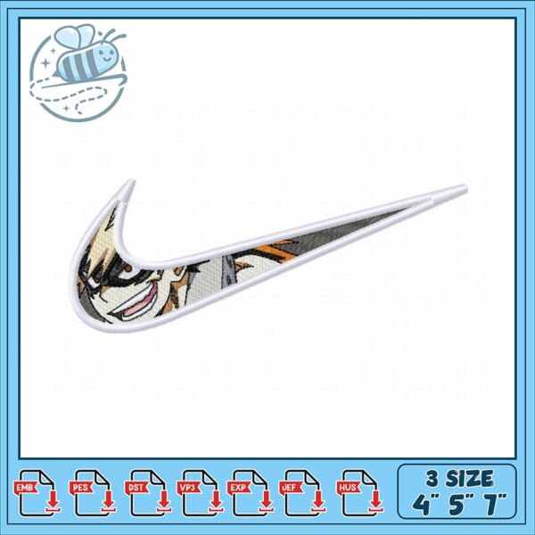 Stylish Embroidery Design Nike Logo in Three Sizes