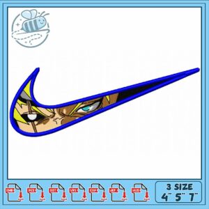 Stylish Embroidery Design Nike Logo with Character