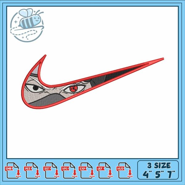 Stylish Embroidery Design Nike Logo with Faces