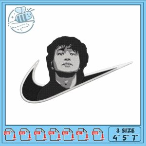 Stylish Embroidery Design Nike Logo with Portrait