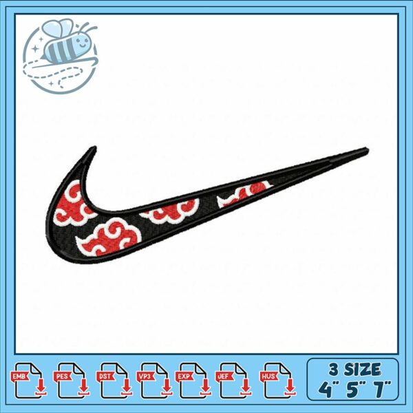 Stylish Embroidery Design Nike Swoosh Cloud Pattern