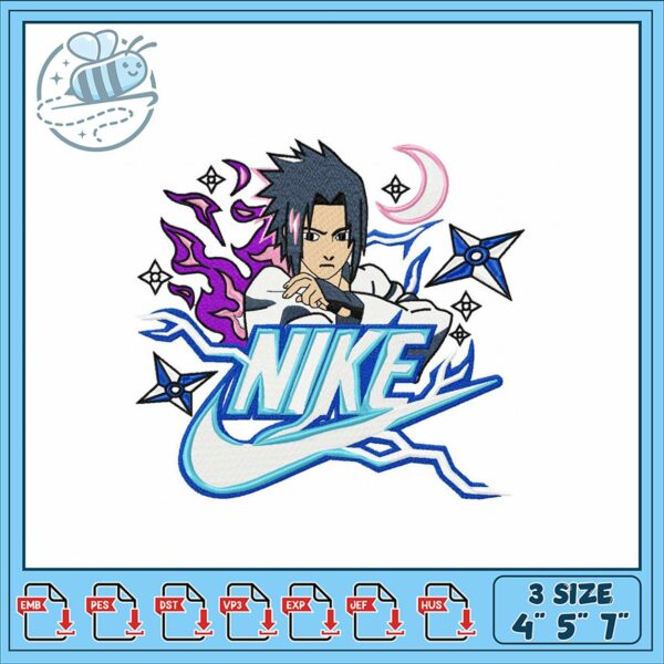 Stylish Embroidery Design Ninja with Nike Logo