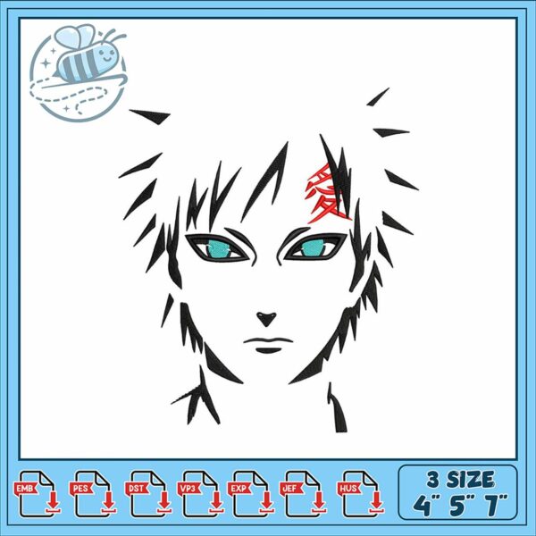 Stylish Embroidery Design for Anime Lovers 3 Sizes