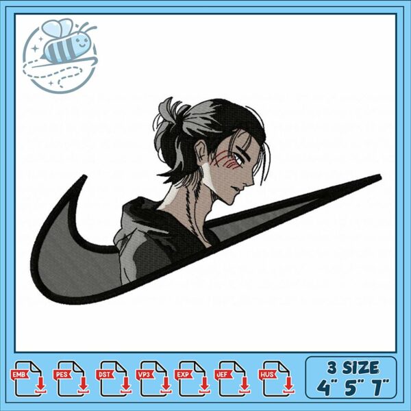 Stylish Embroidery Design of Anime Character 3 Sizes