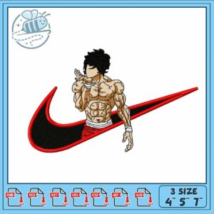 Stylish Embroidery Design of Athlete with Nike Logo