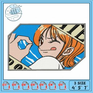 Stylish Embroidery Design of Cartoon Character Art