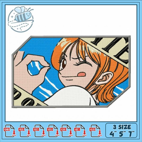 Stylish Embroidery Design of Cartoon Character Art