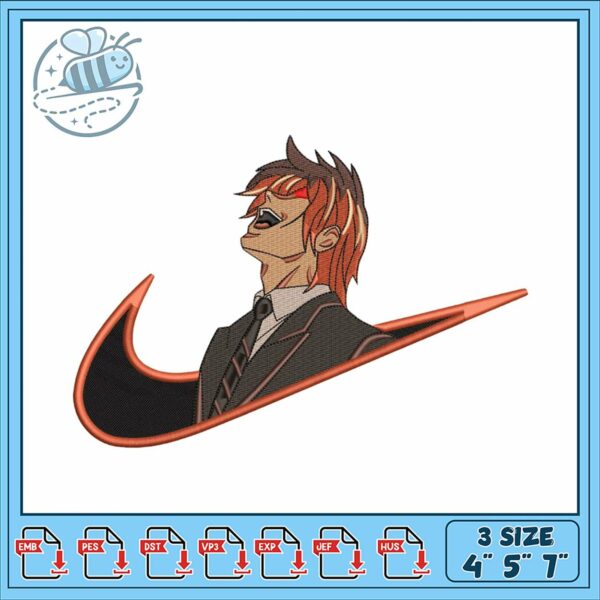 Stylish Embroidery Design of Confident Character