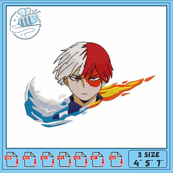 Stylish Embroidery Design of Hero Character Art