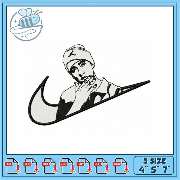 Stylish Embroidery Design of Iconic Logo Artwork