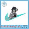 Stylish Embroidery Design with Dynamic Figure Art