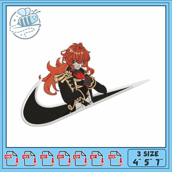 Stylish Fantasy Character Embroidery Design File