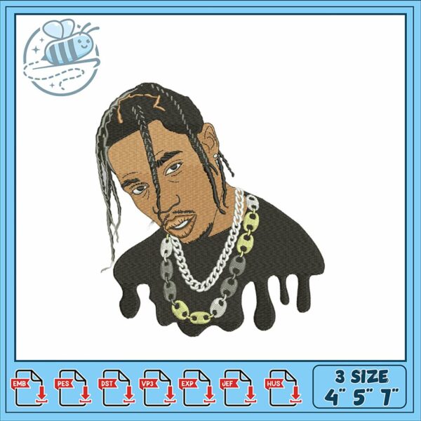 Stylish Hip Hop Embroidery Design for All Projects
