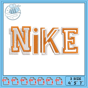 Stylish Nike Embroidery Design Three Sizes Available