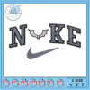 Stylish Nike Logo Embroidery Design in Three Sizes