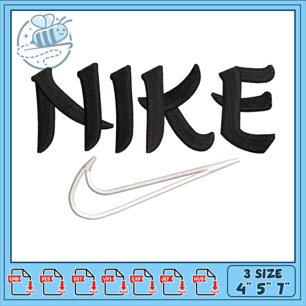 Stylish Nike Logo Embroidery Design Files Download