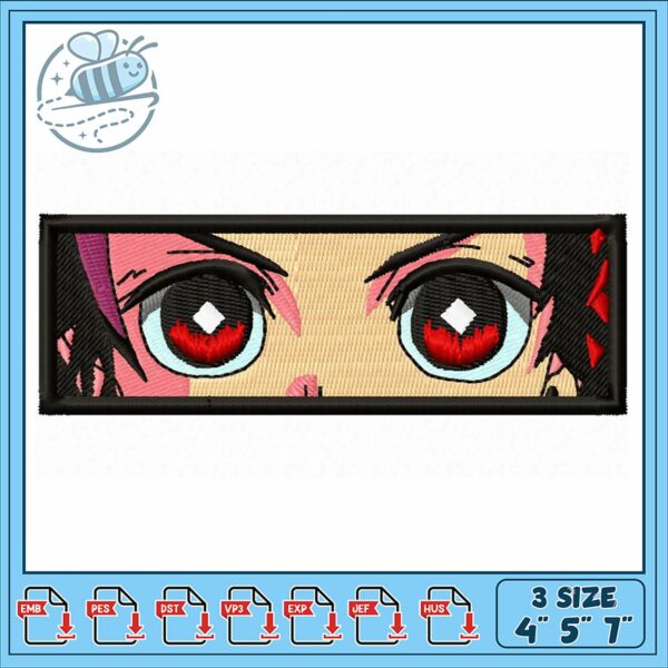 Stylish Red Eye Embroidery Design for Unique Projects