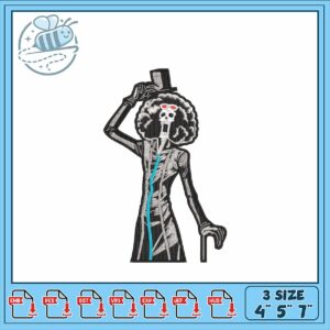 Stylish Skeleton Embroidery Design for All Projects