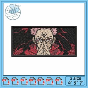 Sukuna box art design embroidery Sukuna box art design embroidery