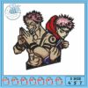 Sukuna red design art embroidery, sukuna finger​ embroidery