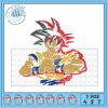 Super Saiyan Embroidery Design in Three Sizes