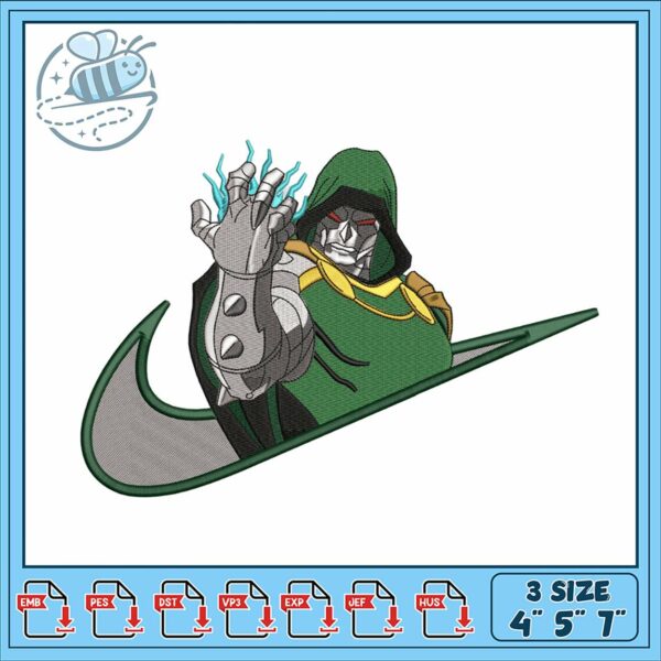 Superhero Embroidery Design for Craft Projects