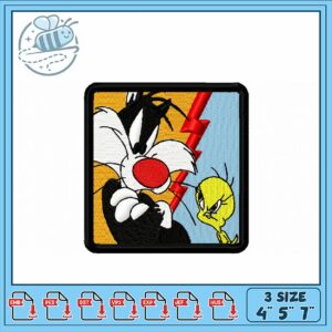 Sylvester and Tweety Embroidery Design for Projects