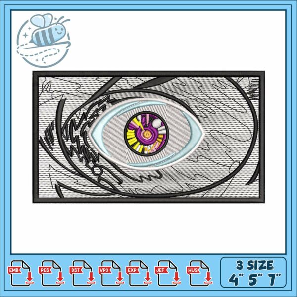 Tanjiro eye demon slayer embroidery , tanjiro kamado​ embroidery