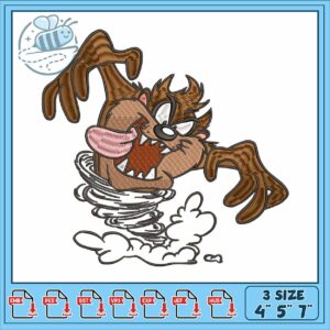 Taz looney toon embroidery Taz looney toon embroidery