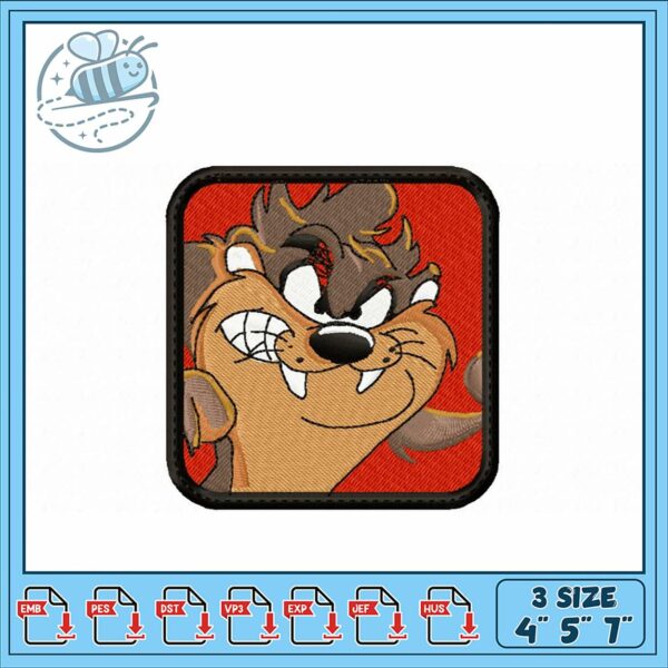 Tazz Embroidery Design for Creative Projects 4x5x7