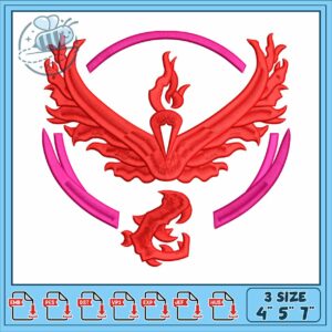 Team valor logo face embroidery