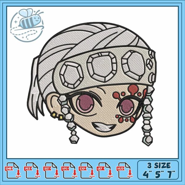 Tengen sticker design embroidery, uzui tengen​​​ embroidery
