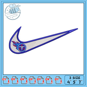 Tennessee Titans Nike Swish Embroidery Design