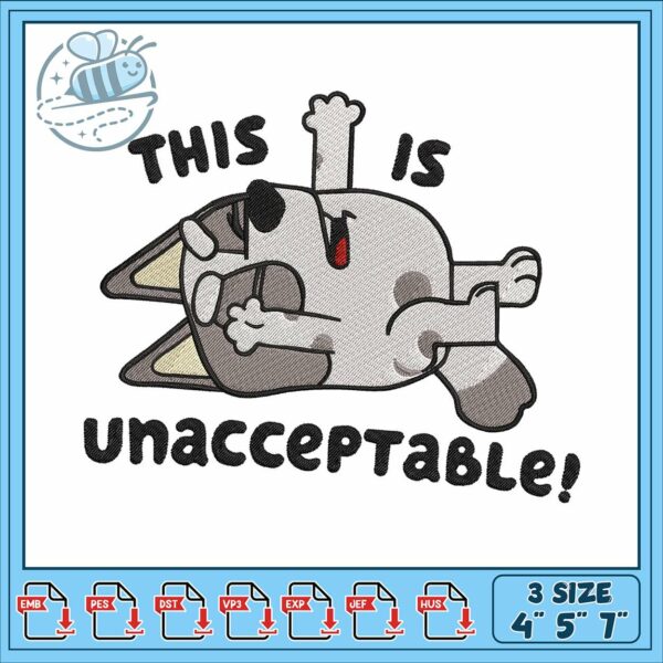 The unacceptable bluey embroidery, bluey coloring page​ embroidery