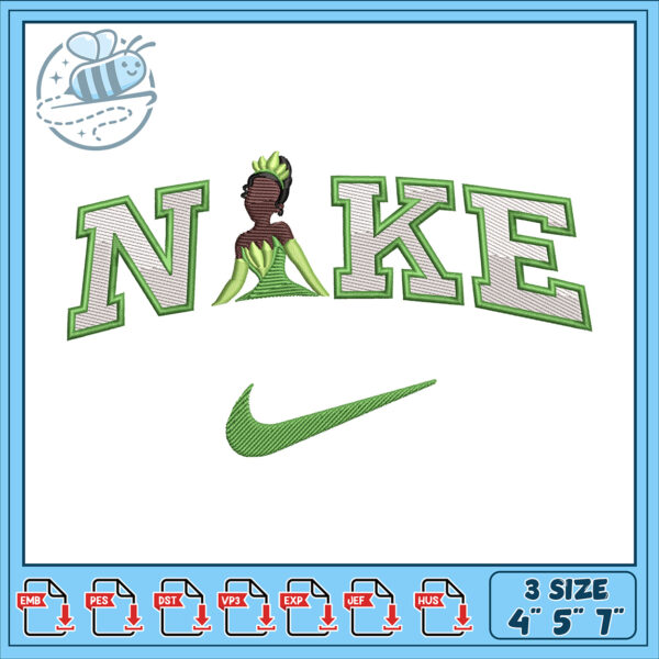 Tiana Nike Embroidery Design