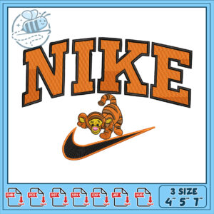 Tigger Nike Embroidery Design