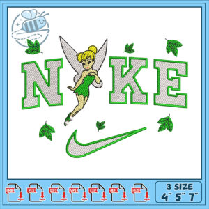 Tinkerbell Inspired Embroidery Design for Apparel