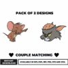 Tom & Jerry Embroidery Couple Pack