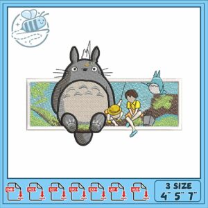Totoro art design embroidery Totoro art design embroidery