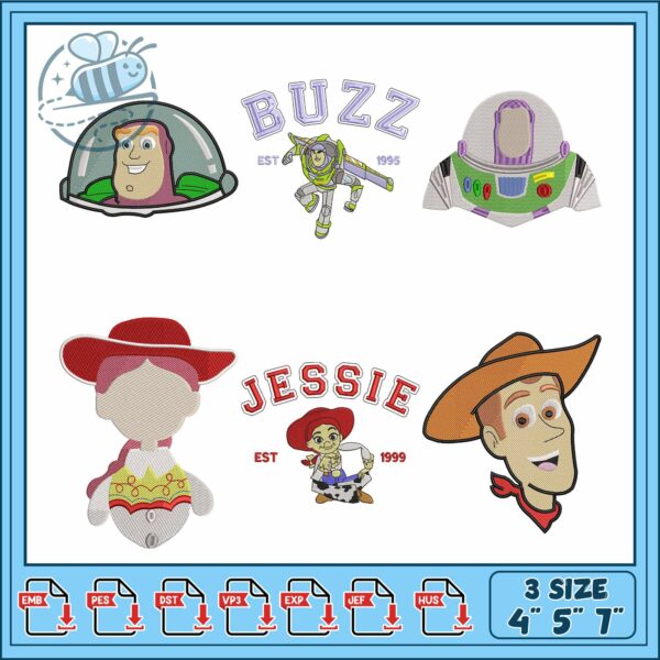 Toy Story Embroidery Bundle Premium Designs Set