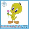 Tweety design art embroidery, tweety bird scooter embroidery