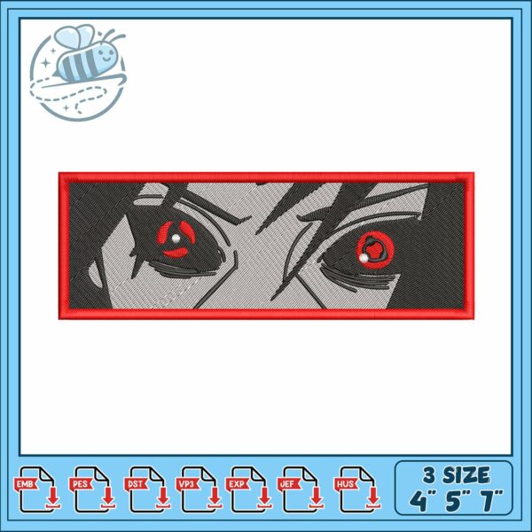 Uchiha itachi eye embroidery, itachi eyes​​​​ embroidery