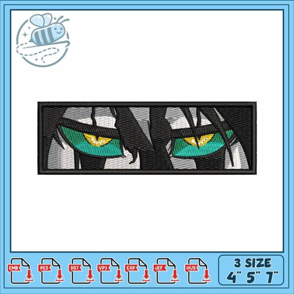 Ulquiorra design embroidery, bleach ulquiorra​​​ embroidery