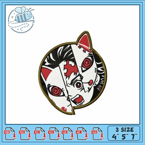 Unique Cat Face Embroidery Design for All Projects